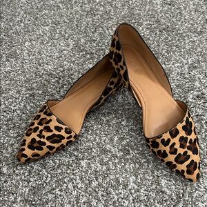 Calf Hair Leopard Print Women's D’Orsay Flats